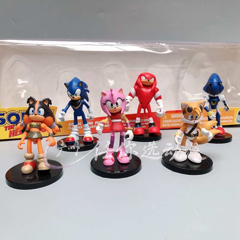 Set 6 Mô Hình Nhân Vật Nhím Sonic Trang Trí