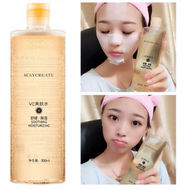 Dung dịch làm săn da mặt VC 300ml cho làn da sáng mịn MayCreate - T174 - Hàng Nội Địa Trung