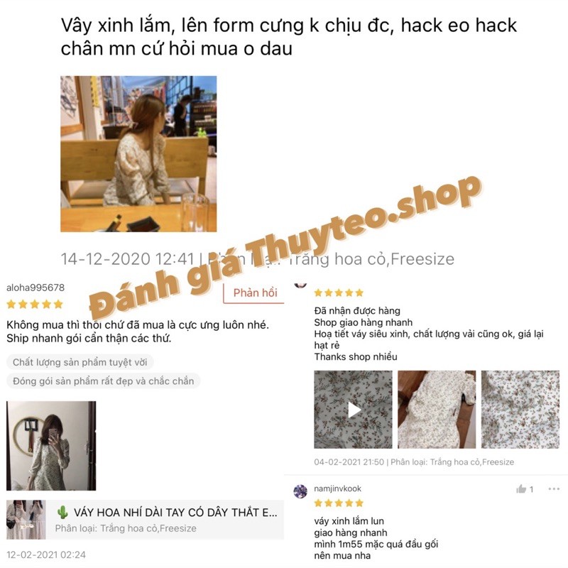 [Hàng sẵn] VÁY HOA NHÍ DÀI TAY CÓ DÂY THẮT EO HOẠ TIẾT HOA CỎ