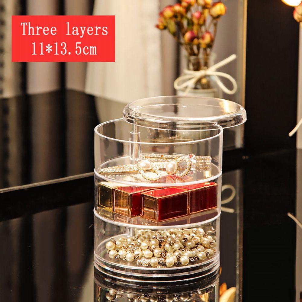 ANEMONE Hộp Đựng Trang Sức Trong Suốt Nhiều Tầng Xoay Được Tiện Dụng
