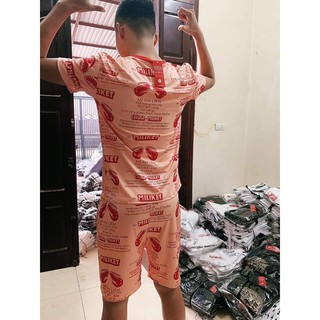 bộ quần áo in hình mì 4 tôm