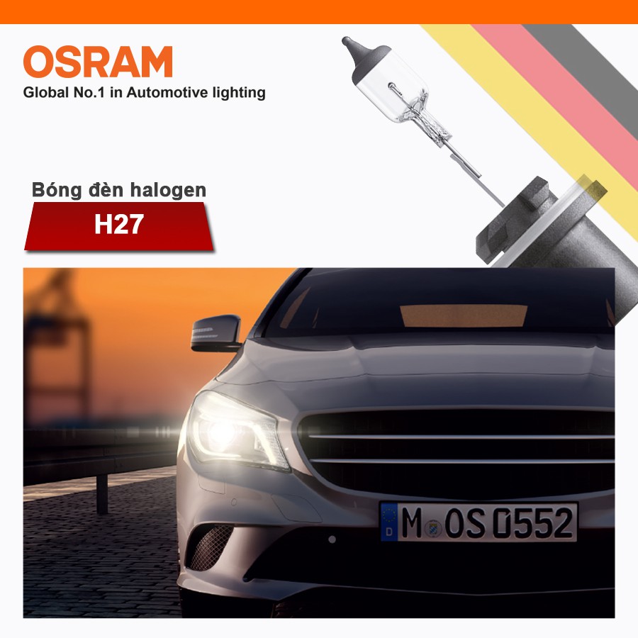 [Mã BMBAU50 giảm 10% đơn 99k] Bóng Đèn Halogen OSRAM Original H27 12V 27W (Chân Thẳng) Nhập Khẩu Chính Hãng