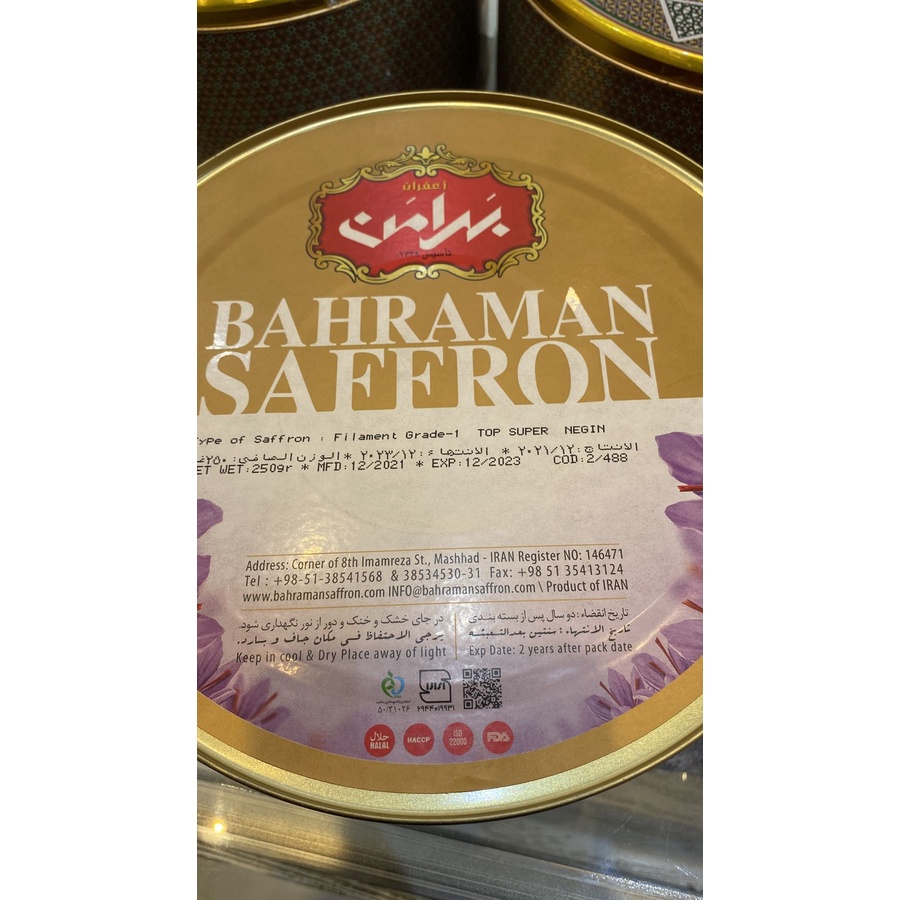 Saffron Bahraman  Nhụy Hoa Nghệ Tây super Negin   hàng Iran Nhập