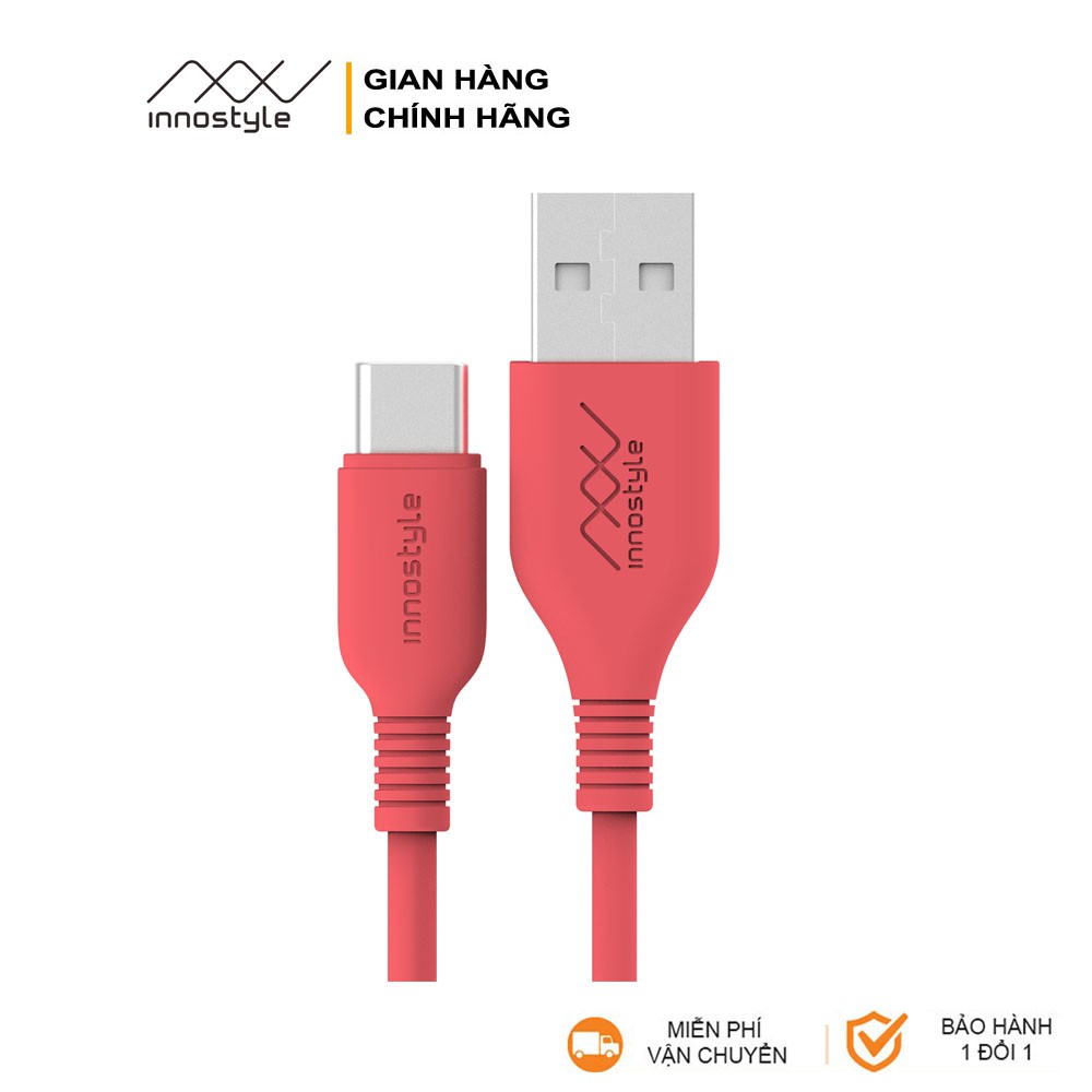 Cáp Innostyle Jazzy USB-A ra USB-C 1m2 - Hỗ Trợ Sạc Nhanh 15W - Hàng Chính Hãng - IAC120