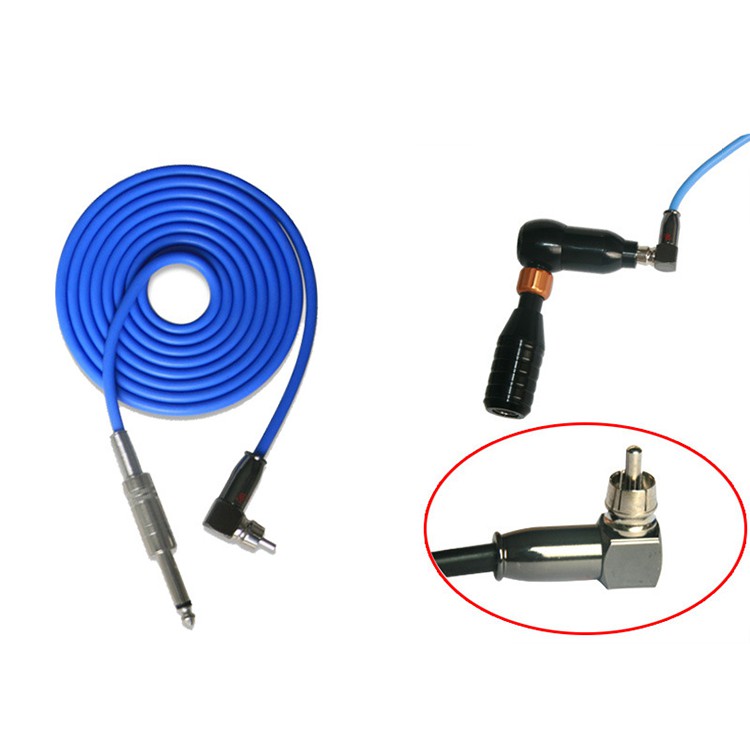 Dây Cáp RCA Đầu Vuông Góc Phải Dành Cho Máy Xăm