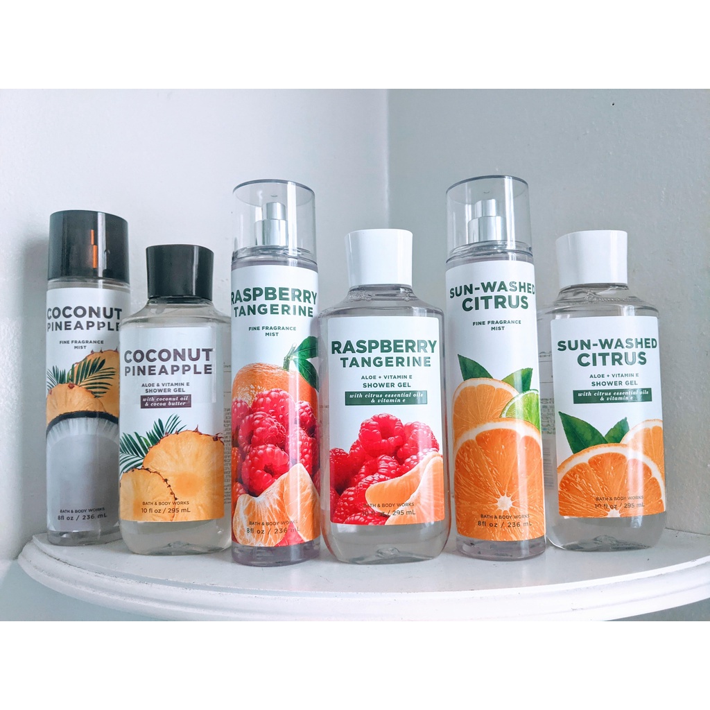 Raspberry Tangerine - Xịt thơm toàn thân body mist khác Bath & Body Works BBW Mát