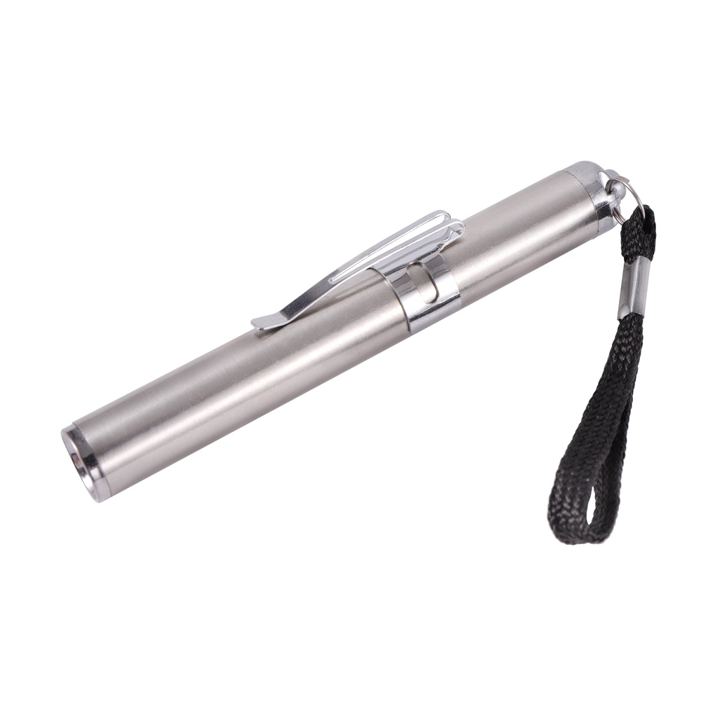 Đèn pin LED kiểm tra trứng mini bằng thép không gỉ có móc khóa tiện dụng