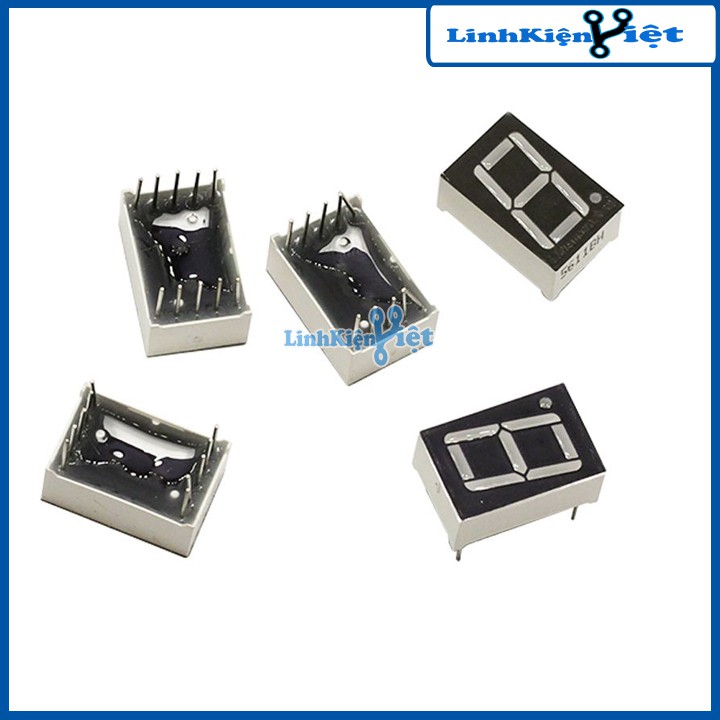 Bộ 10 Con Led 7 Thanh Anot Chung 1 Số 0,56Inch ( Sáng Đỏ )