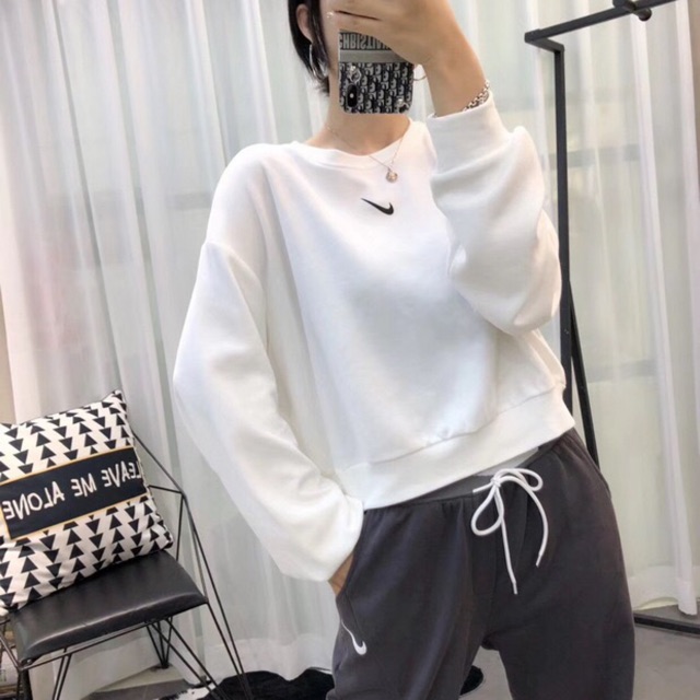 Áo nỉ dài tay dáng rộng trơn ( Combo 255k)