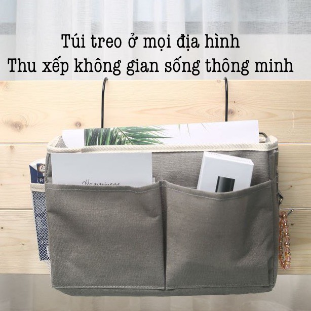 Túi treo thông minh, di động ,nhiều ngăn vải Oxford (size 19x30cm) Túi đa năng treo thành giường, thành ghế, xe nôi