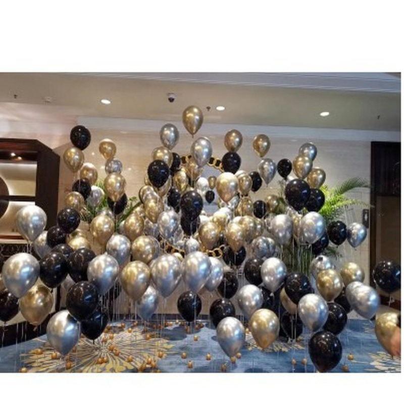 Set 10 bong bóng cao su 5 inch màu sắc lấp lánh dùng để trang trí tiệc