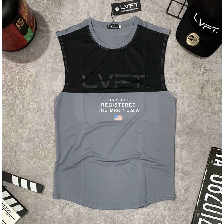[sale sốc] áo tanktop thể thao nam LIVEFIT,áo sát nách nam.