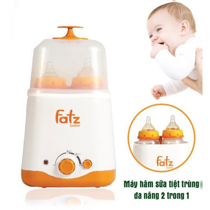 [Chính Hãng] Máy hâm sữa và tiệt trùng 2 bình cổ rộng Duo 1 Fatzbaby FB3012SL - Máy hâm sữa Fatz Baby