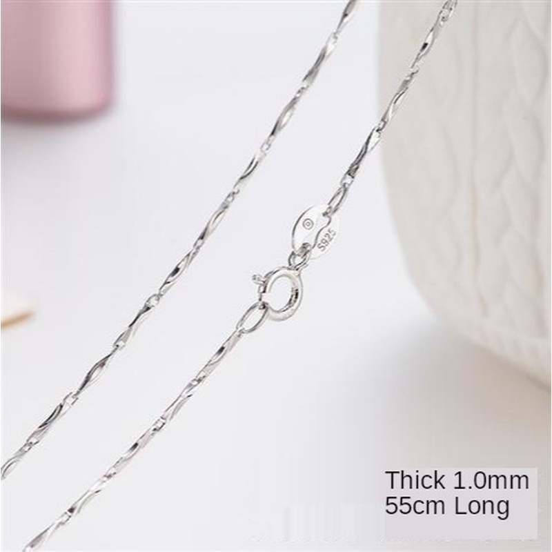 Vòng cổ bạc 925 không có mặt vòng cổ cho nữ