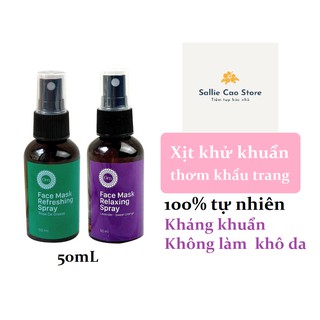 Xịt khẩu trang, làm thơm và khử khuẩn 50ml - 100% thiên nhiên