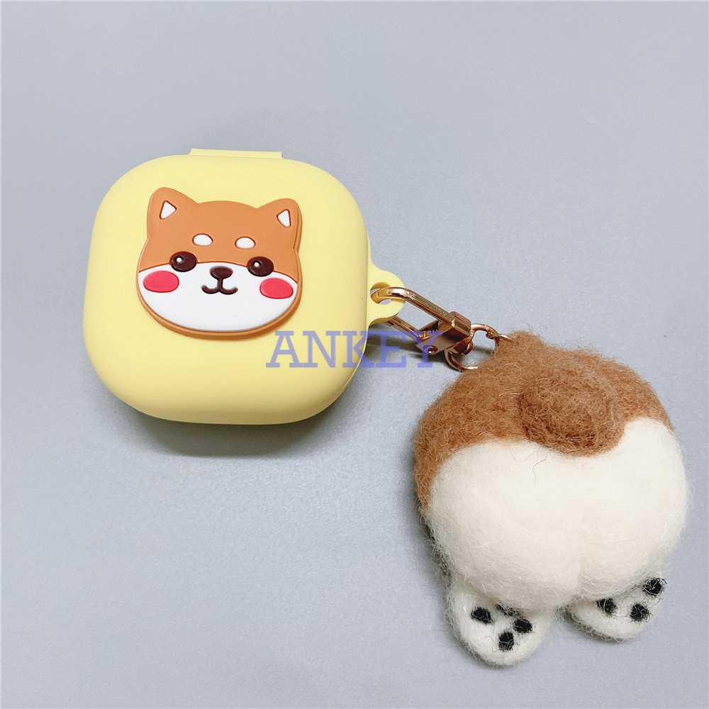 Samsung Galaxy Buds Live / Buds Pro / Buds + / Buds Plus Case Vỏ silicon hình chó corgi đựng hộp tai nghe