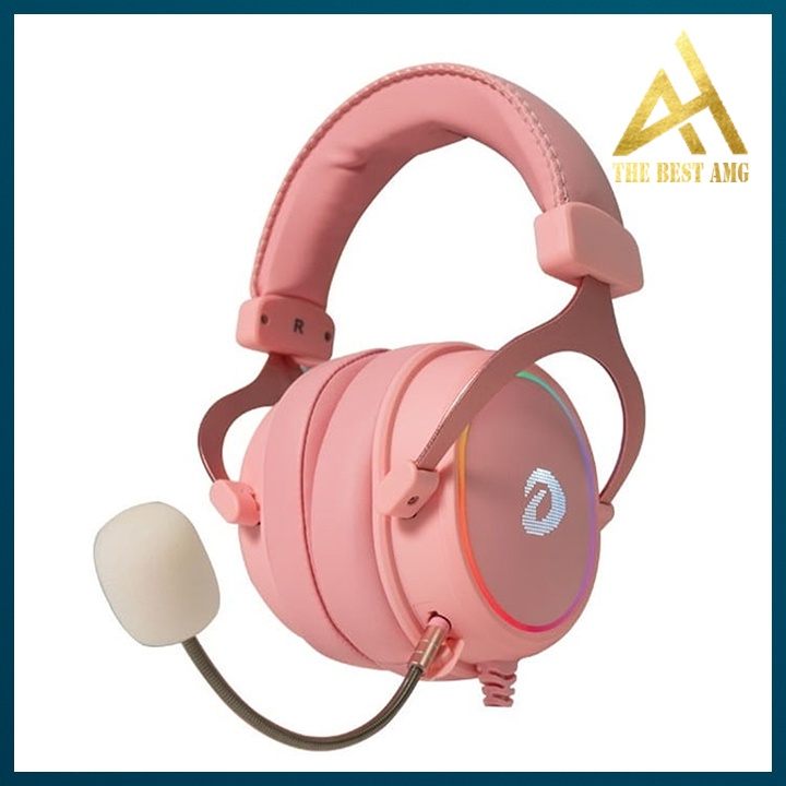 Tai Nghe Headphone Gaming Đèn LED 7 Màu RGB Có Mic DAREU EH925S Queen Pink Tai Nghe Nhạc Máy Vi Tính PC Laptop Có Dây