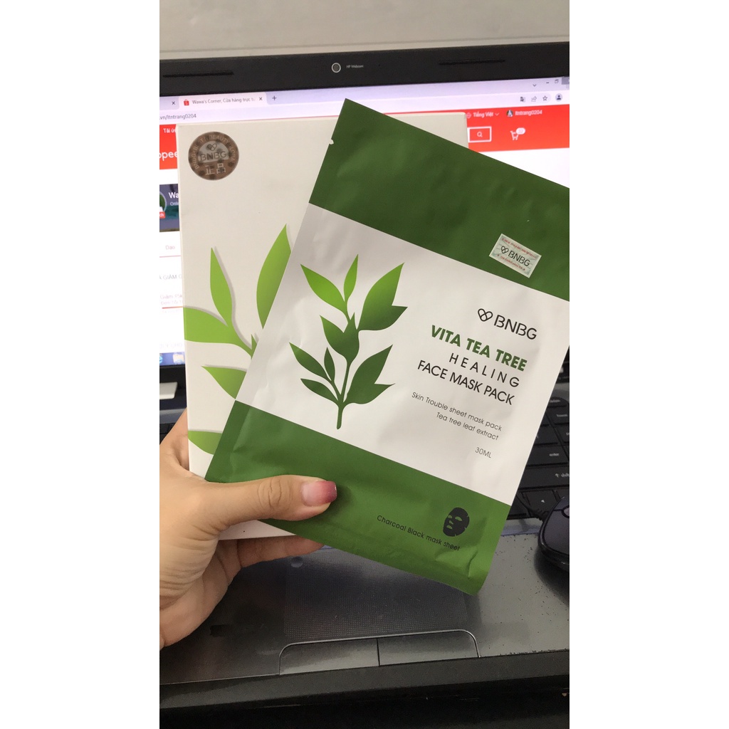 Mặt Nạ Tràm Trà Giảm Mụn BNBG Vita Tea Tree Healing Face Mask Pack