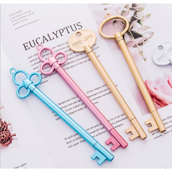 Bút bi mực gel ngòi 0.5mm hình chìa khóa nhiều màu sắc độc đáo