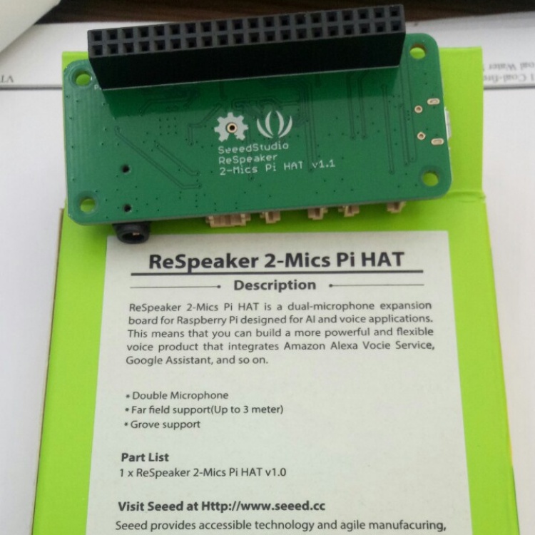 Bo Mạch Loa Trợ Lý Ảo Google Assistant Pi HAT Cho Raspberry Pi Seeed ReSpeaker 2 - Mics