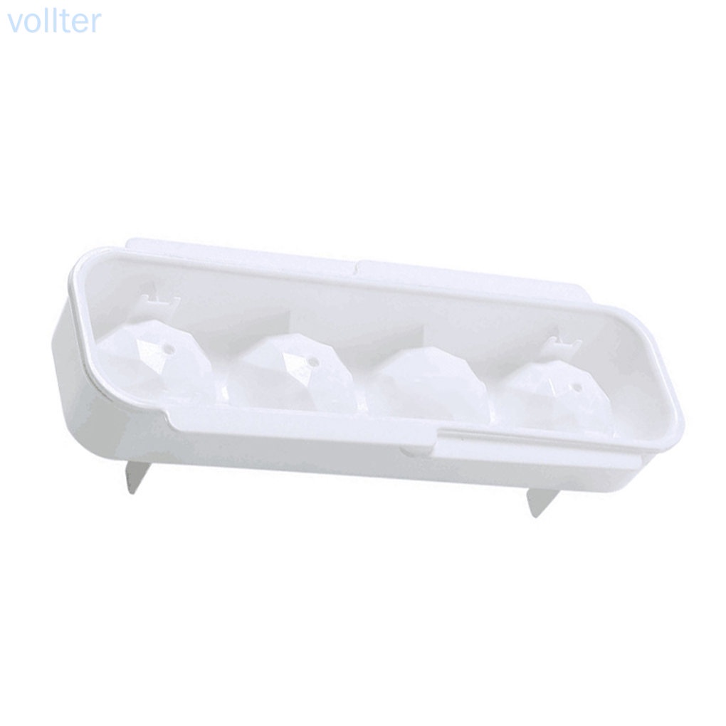 Khuôn Silicone Làm Đá 4 Ngăn Hình Tròn Chống Dính Diy