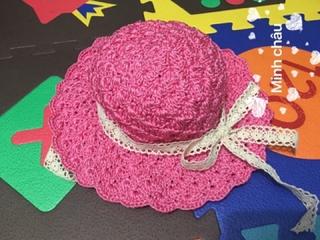 Mũ vành tiểu thư cho bé handmade