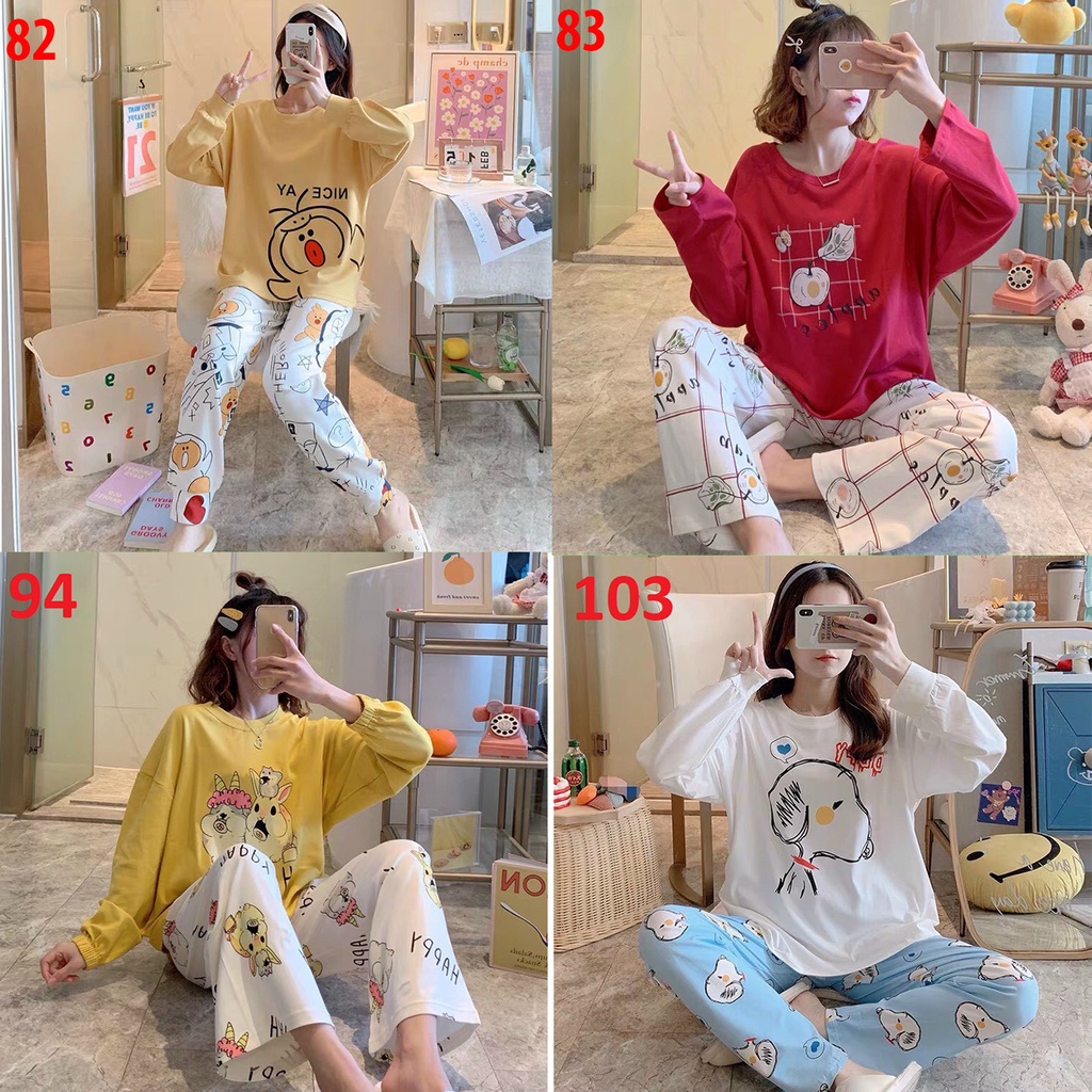 Đồ bộ nữ dài tay, Đồ bộ thu đông dài tay, Đồ bộ mặc ở nhà cho nữ, Đồ bộ ngủ thun dành cho nữ cực hot | BigBuy360 - bigbuy360.vn