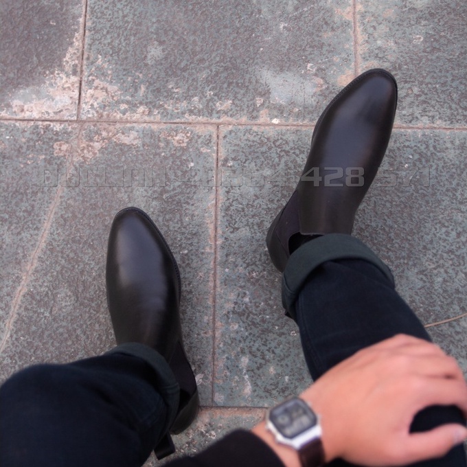 [TẶNG TẤT CAO CẤP] Giày Chelsea Boots Nam Classic màu Đen, phiên bản cổ cao lịch sự, dễ phối đồ màu đen bóng, đen và nâu | WebRaoVat - webraovat.net.vn