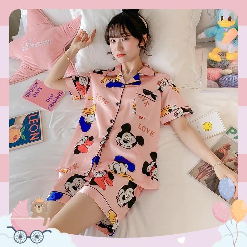 🌸2️⃣    Bộ lụa pyjama mặc nhà mềm mịn mát