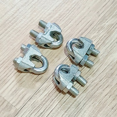 Bộ 4 Ốc Chữ U Siết Dây Cáp Đường Kính Cỡ 3mm-4mm Loại Nhỏ