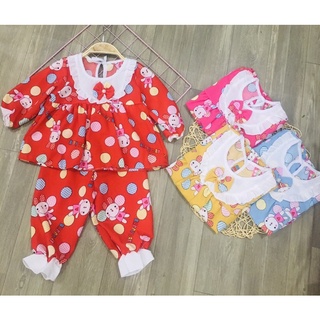 [FREESHIP] ĐỒ BỘ PIJAMA TIỂU THƯ CHO BÉ GÁI CHẤT LỤA HÀN ĐÁNG YÊU (8-25kg)
