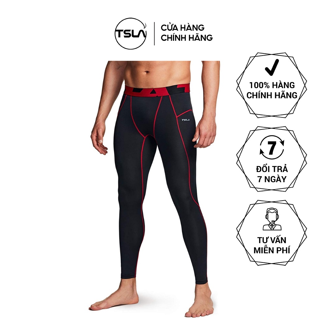 Quần legging thể thao nam giữ nhiệt TSLA lót lông cừu thun co giãn body gym chạy bộ đá banh bóng rổ thu đông mùa lạnh