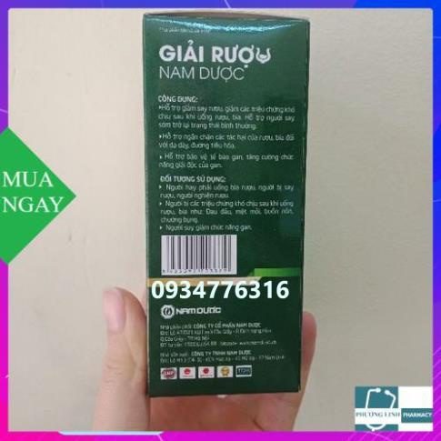 Viên giải say nam dược 1 hộp 5 vỉ x 6 viên