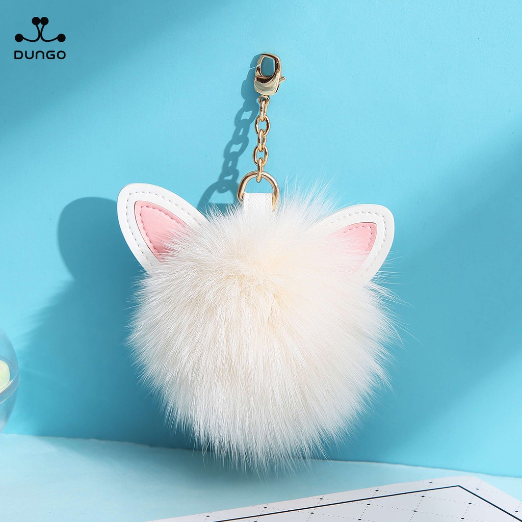 Charm Treo Tròn Tai Mèo Lông Trắng JUST STAR DU110125-48