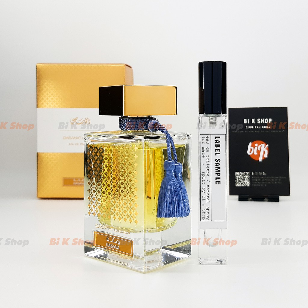 Bi K Shop - Nước hoa Qasamat Rasana Rasasi [Mẫu thử]