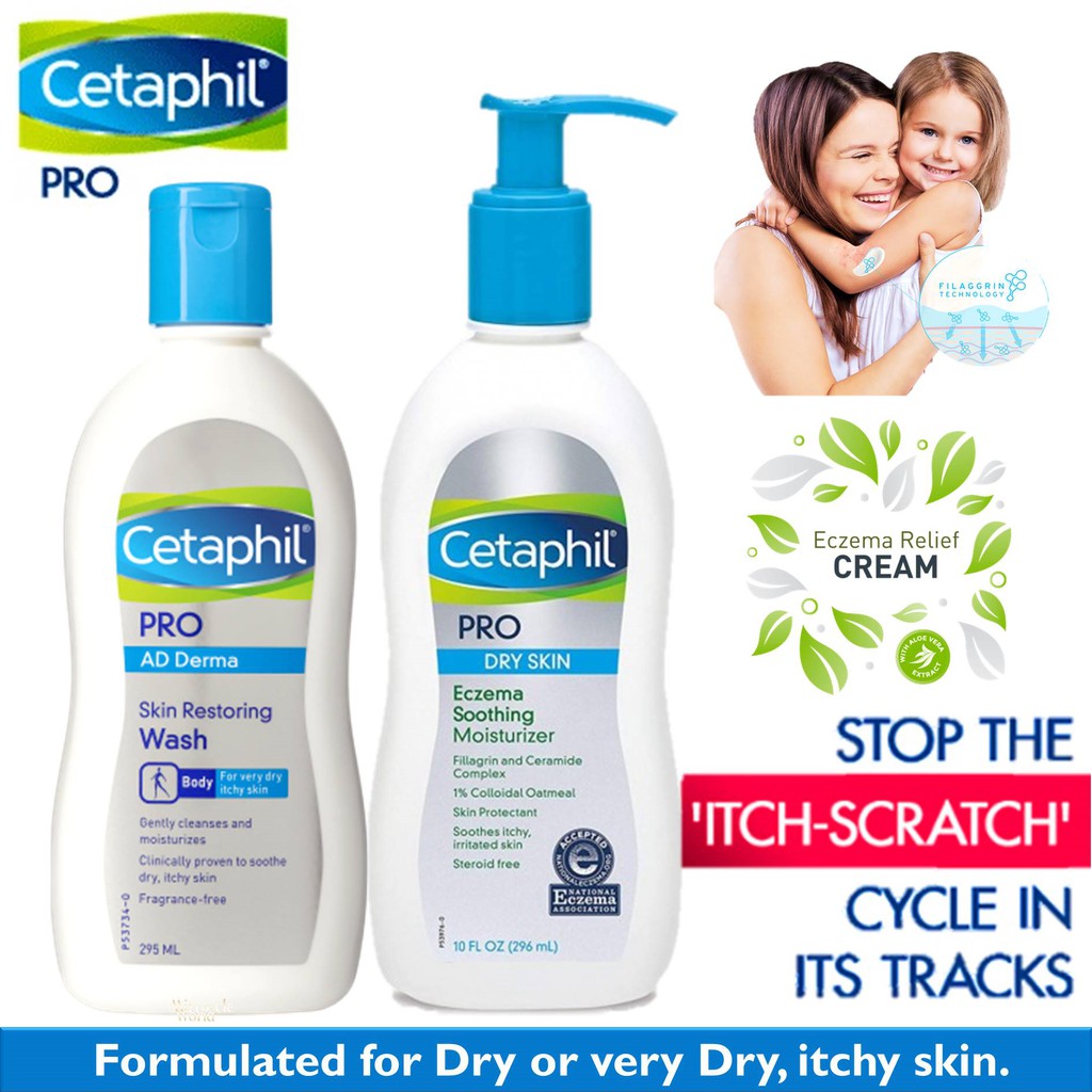 Sữa tắm Cetaphil dành cho da cơ địa, khô - Cetaphil Pro Ad Derma Wash 295ml