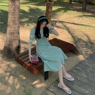 Đầm Ngắn Tay Thời Trang Mùa Hè Hàn Quốc Dành Cho Nữ