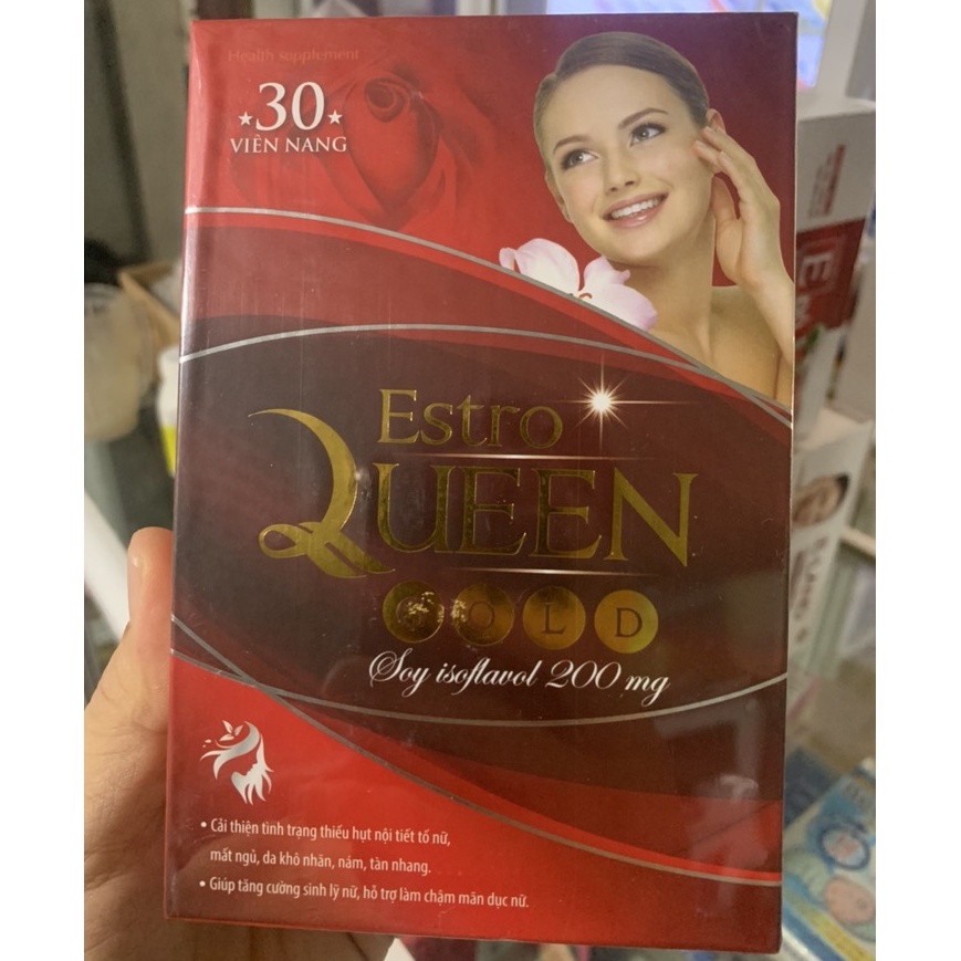Estro Queen Gold – viên uống nội tiết nữ lọ 30 viên nang-đạt chuẩn GPP