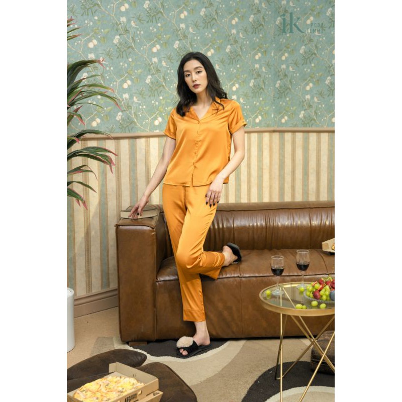 Bộ mặc nhà IK Pijama lụa Xuân Hè 0250 Giá 395.000đ