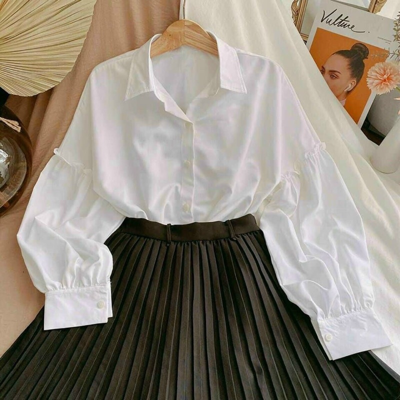 SƠ MI TRƠN TRẮNG TAY PHỒNG