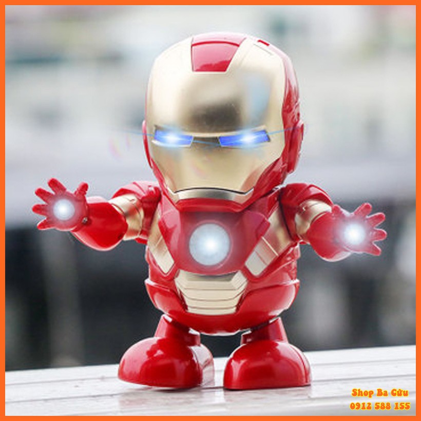 Người sắt nhảy theo nền nhạc ✔ Đồ chơi RoBot Iron Man (Mở được mặt nạ)