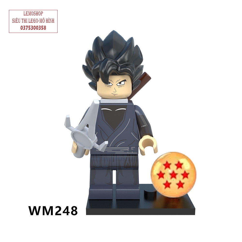 Đồ chơi xếp hình Minifigures nhân vật Dragon Ball : 7 viên ngọc rồng Lemoshop cao 4,5cm, đồ chơi trẻ em - WM 6032