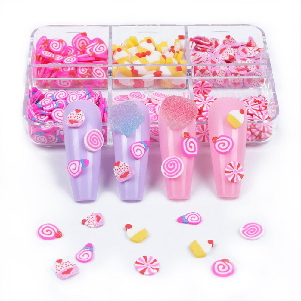 [Hàng mới về] Phụ kiện trang trí móng bằng đất sét mềm họa tiết trái tim 3D chủ đề halloween trang trí diy dành cho nữ