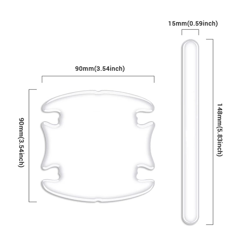 Set 4 / 8 Phim Dán Bảo Vệ Tay Nắm Cửa Xe Hơi Chống Trầy Xước