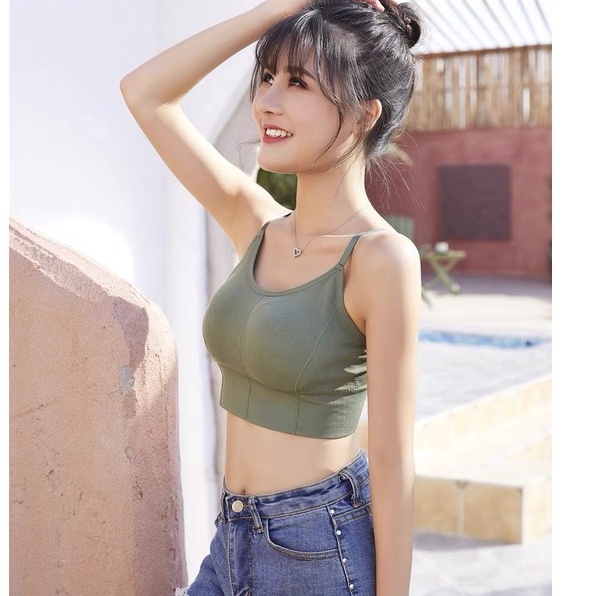Áo bra nữ không gọng co giãn tập gym, yoga, thể thao BR15
