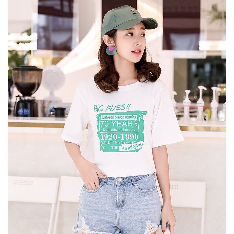 ÁO THUN TAY LỠ FORM RỘNG IN KHUNG CHỮ SỐ 1920-1950 (kèm ảnh thật ) | BigBuy360 - bigbuy360.vn