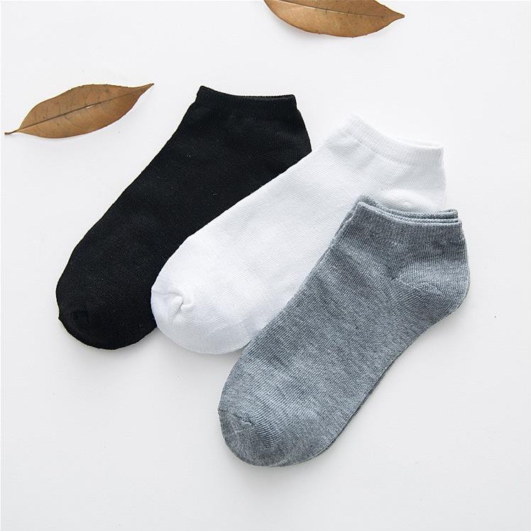 Tất Vớ Nam Nữ Cotton Trơn Cổ Ngắn Hàn Quốc - Tất Vớ Cổ Thấp Unisex Thấm Hút Mồ Hôi Cực Tốt -T1