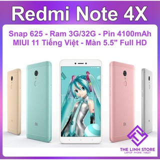 Điện thoại Xiaomi Redmi Note 4X - MIUI 11 tiếng Việt