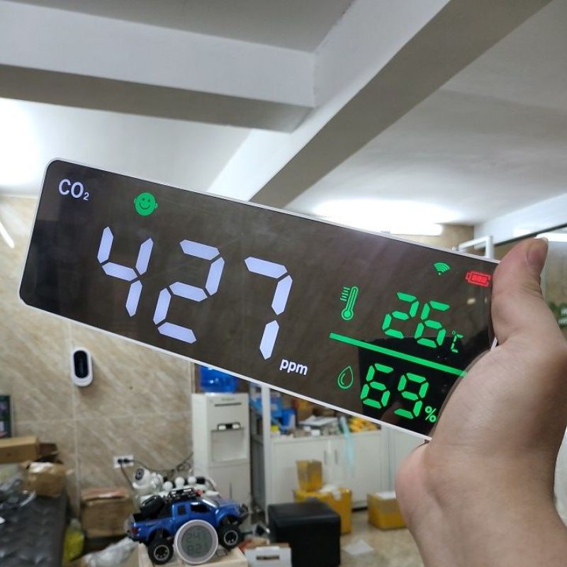 Thiết Bị Giám Sát Chất Lượng Không Khí Wifi Tuya Treo Tường Air Quality Monitor