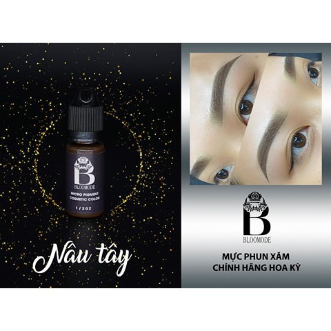 Mực Xăm Siêu Bám Bloomode Nâu Tây
